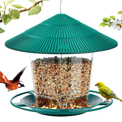 Mangeoire automatique pour oiseaux d'extérieur – Distributeur de noix suspendu avec plusieurs trous d'alimentation