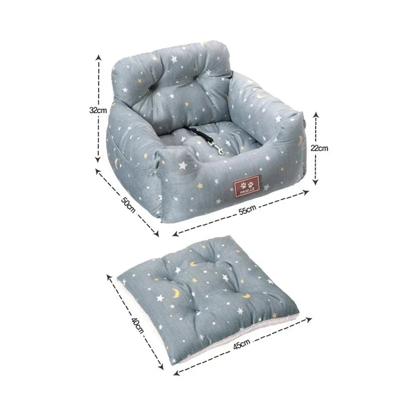 YOKEE Fashion Travel Car Carriers Housse de siège de voiture pour animaux de compagnie Sac de transport pour animaux de compagnie Housse de siège pour animaux de compagnie Coussin de siège de canapé Sûr à l'extérieur Voyager à l'intérieur