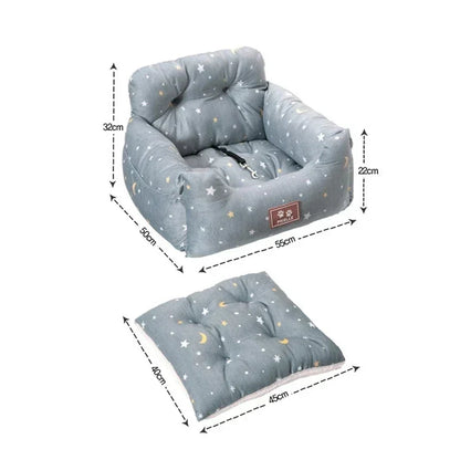 YOKEE Fashion Travel Car Carriers Housse de siège de voiture pour animaux de compagnie Sac de transport pour animaux de compagnie Housse de siège pour animaux de compagnie Coussin de siège de canapé Sûr à l'extérieur Voyager à l'intérieur