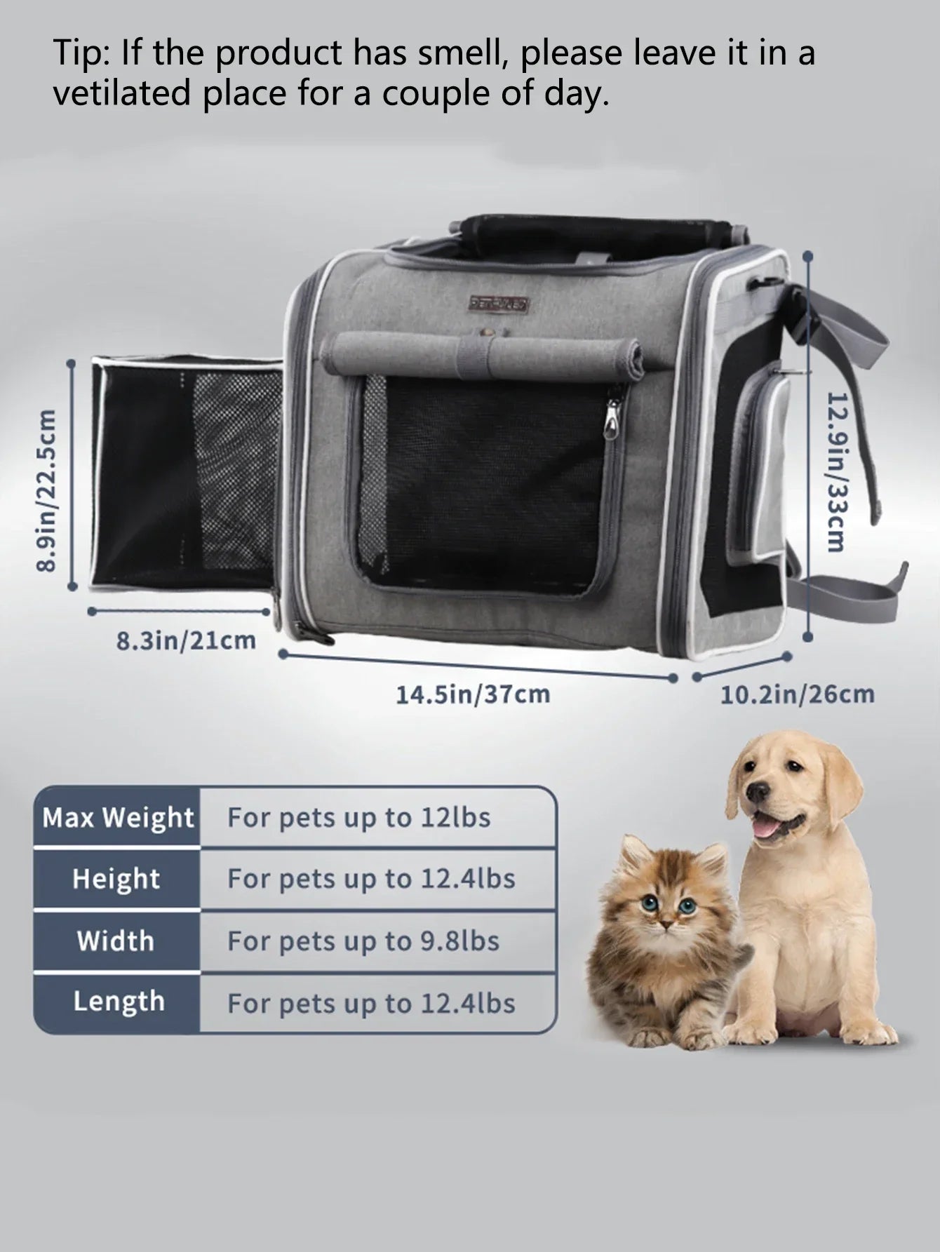 Panier de vélo pour chien – Porte-vélo amovible, respirant et confortable pour animaux de petite et moyenne taille 