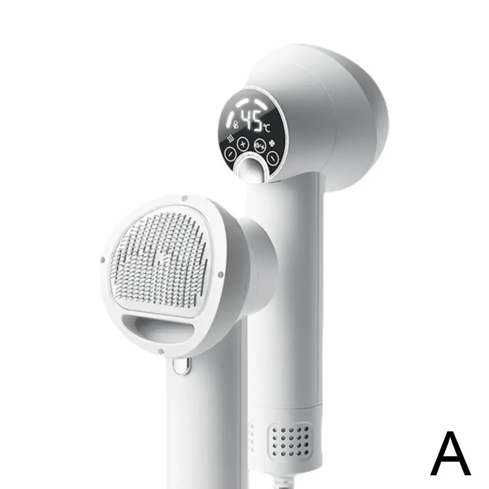 Pet Hair Dryer Hair-pulling Integrated Dogs Cats Temperature LED Hair Touch Quick Bathing Controllable Dryer Screen Drying F0L1