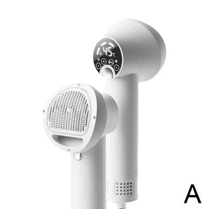 Pet Hair Dryer Hair-pulling Integrated Dogs Cats Temperature LED Hair Touch Quick Bathing Controllable Dryer Screen Drying F0L1