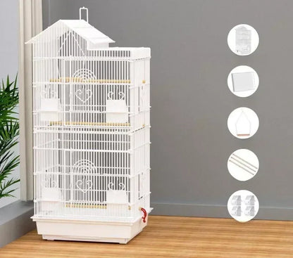 Cage à oiseaux multifonctionnelle de 100 cm – Légère, durable et idéale pour les pinsons, les canaris et les calopsittes 