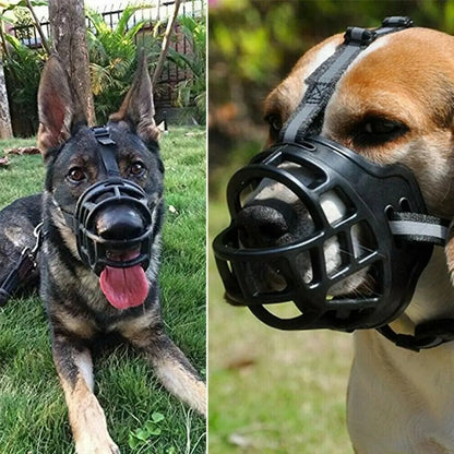 Muselière réglable pour chien avec bande réfléchissante – Design anti-morsure, respirant, permet de boire de l'eau