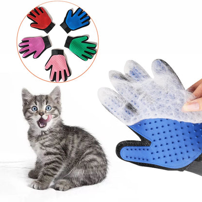 Fellpflegehandschuh für Katzen und Hunde – Enthaarungsbürste, Bade- und Massagewerkzeug 