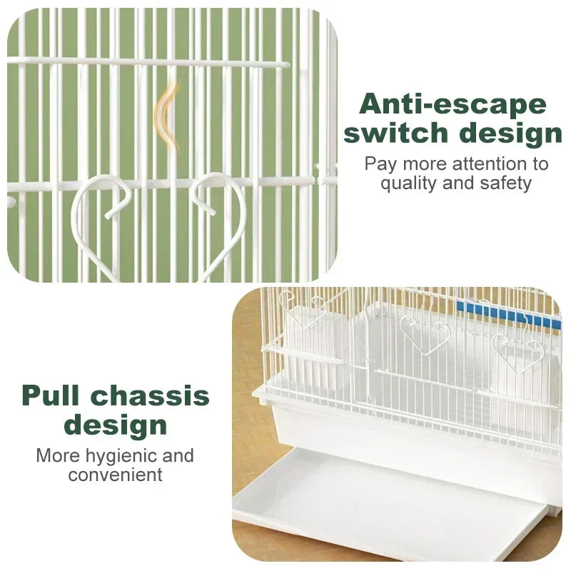 Cage à oiseaux multifonctionnelle de 100 cm – Légère, durable et idéale pour les pinsons, les canaris et les calopsittes 