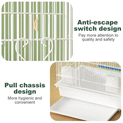 Cage à oiseaux multifonctionnelle de 100 cm – Légère, durable et idéale pour les pinsons, les canaris et les calopsittes 