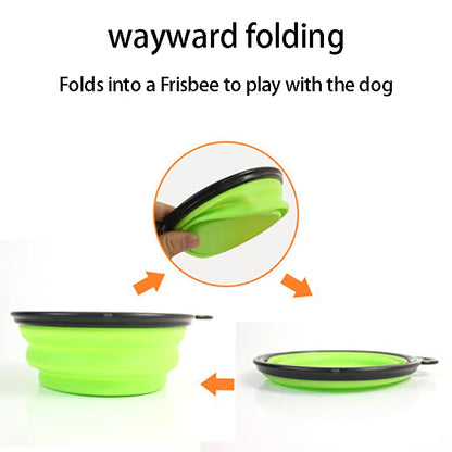 Bol pliable en silicone pour chien et animal de compagnie, grand format, 350/1000 ml, pour l'extérieur, les voyages, les chiots 
