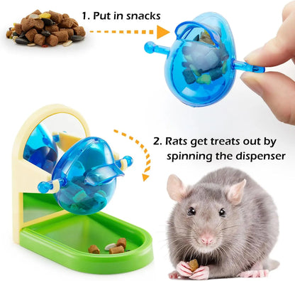 Jouets d'enrichissement pour rats Jouets de recherche de nourriture interactifs pour rats Croissance de l'intelligence Jeux de puzzle d'enrichissement pour rats Distribution lente de friandises 