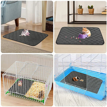 Tapis de cage pour lapin, cochon d'Inde, petits articles pour animaux de compagnie, tapis de lit antidérapant imperméable, tapis absorbant pour pipi pour hamsters, accessoires