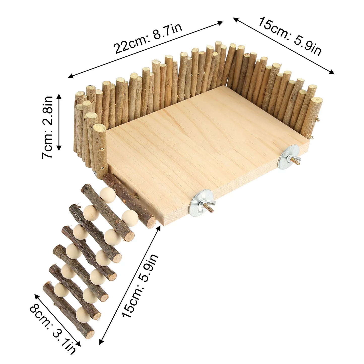 Plateforme d'escalade pour hamster fabriquée à la main - Stable et amusante 