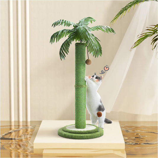 Arbre à chat haut avec balles interactives – Arbre à chat en sisal pour grands chats et chatons