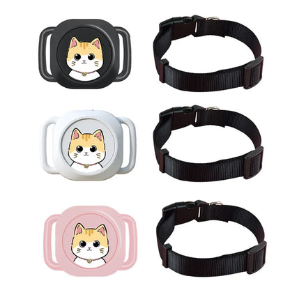 Traceur GPS anti-perte pour animaux de compagnie – Localisateur d'activité intelligent compatible Bluetooth avec collier réglable pour chiens et chats – Exclusif pour iPhone 