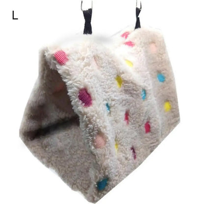 Hamac triangulaire pour oiseaux – Tente de cage suspendue chaude pour l’hiver pour perroquets et petits oiseaux 