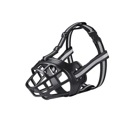 Muselière réglable pour chien avec bande réfléchissante – Design anti-morsure, respirant, permet de boire de l'eau