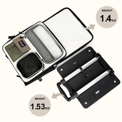 Chariot pour chien et chat, poussette pliable pour animaux de compagnie, 4 roues universelles, valise de voyage pour animaux de compagnie