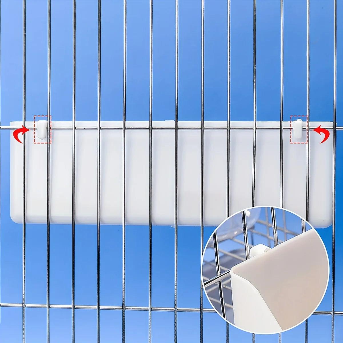 1 pièce - Mangeoire à oiseaux à double grille pour perroquet