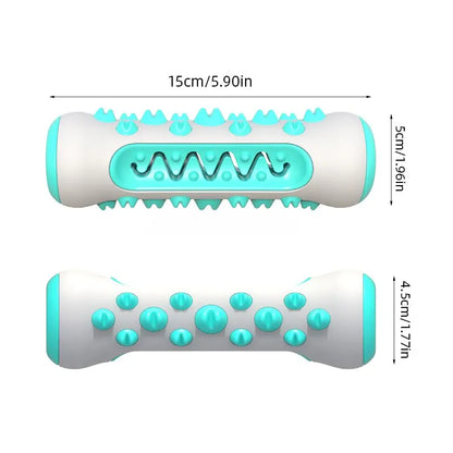 Jouet à mâcher pour chien - Bâton de dentition - Os de nettoyage des dents à 360° pour les soins dentaires des chiots, TPR sûr et durable 