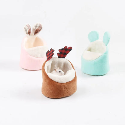 Nid pour hamster en polaire chaude – Mini abri