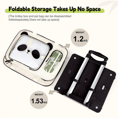 Poussette pliable pour animaux de compagnie avec conception à 4 roues