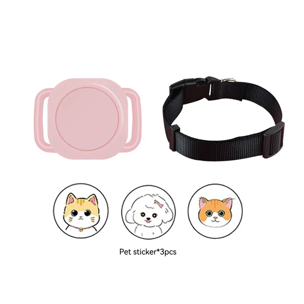 Traceur GPS anti-perte pour animaux de compagnie – Localisateur d'activité intelligent compatible Bluetooth avec collier réglable pour chiens et chats – Exclusif pour iPhone 