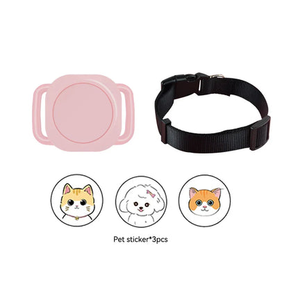 Traceur GPS anti-perte pour animaux de compagnie – Localisateur d'activité intelligent compatible Bluetooth avec collier réglable pour chiens et chats – Exclusif pour iPhone 