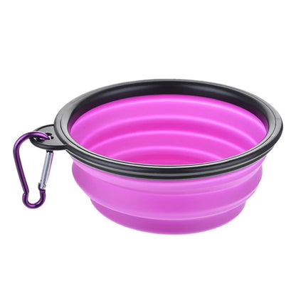 Bol pliable en silicone pour chien et animal de compagnie, grand format, 350/1000 ml, pour l'extérieur, les voyages, les chiots 