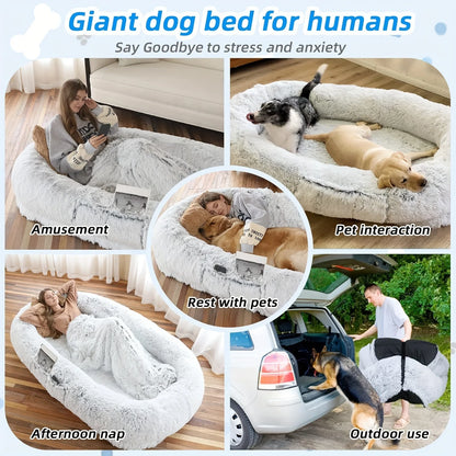 Human-Sized Dog Bed - Ultimate Comfort for Large Dogs