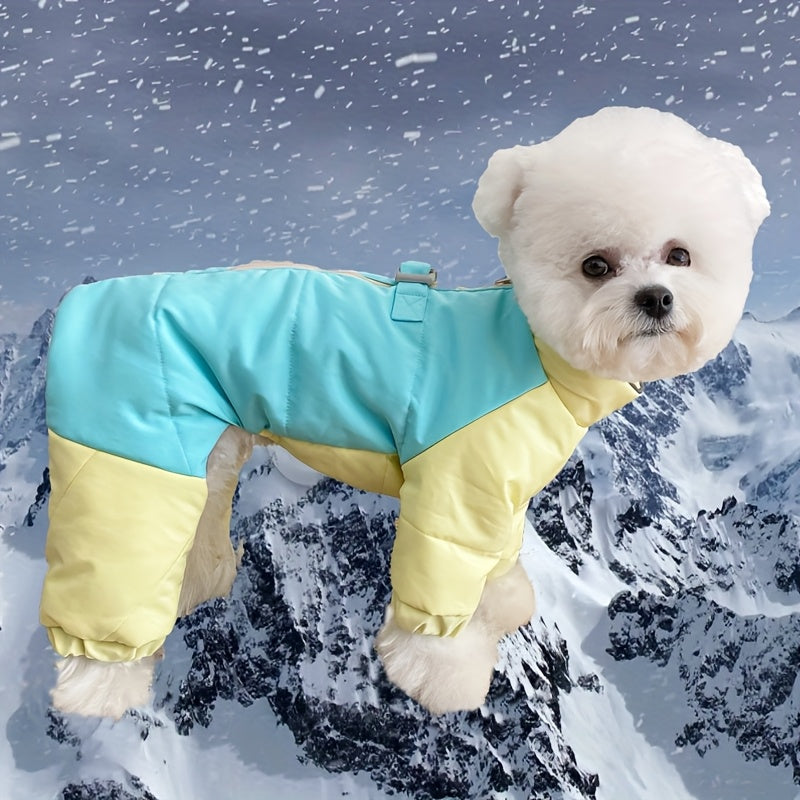 1 veste imperméable pour chien LUKA PET LIFE, doublure en polaire épaisse, vêtements chauds pour animaux de compagnie toutes saisons, fermeture éclair en polyester adaptée aux petites, moyennes et grandes races - Lavable en machine 