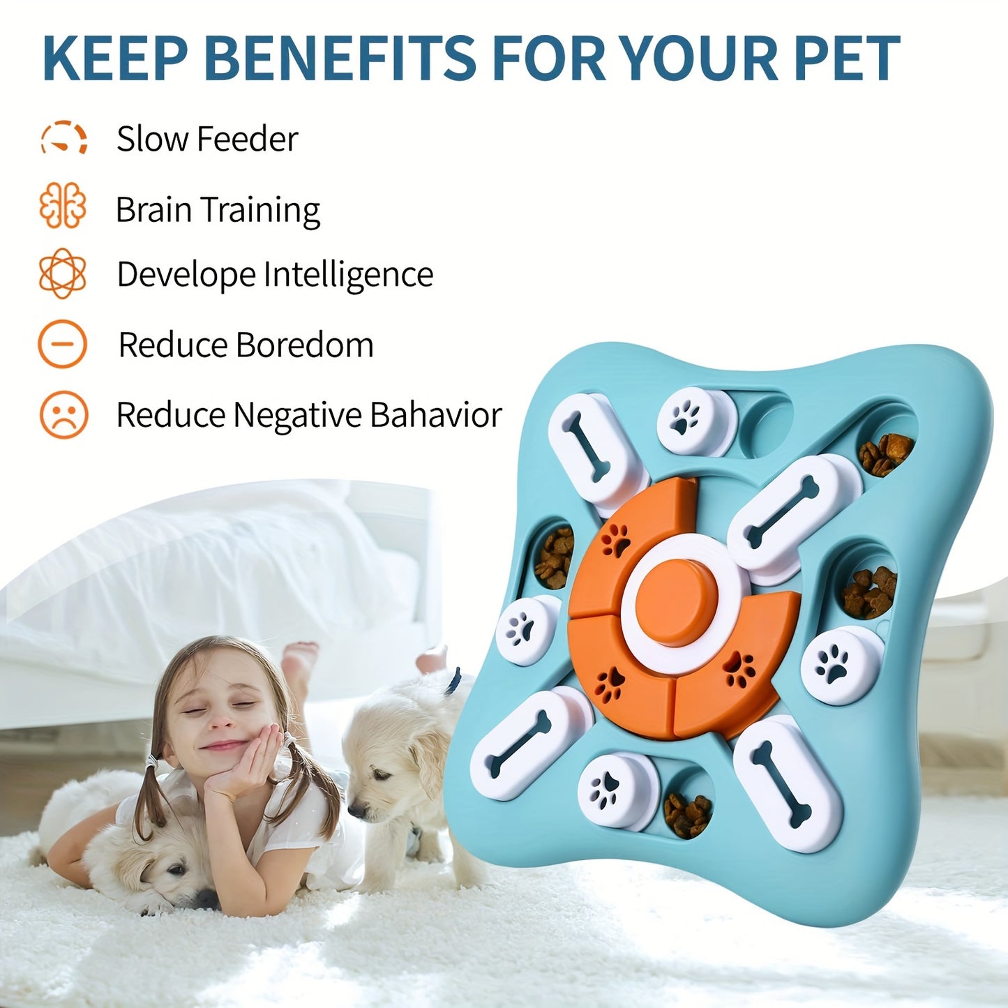 Jouets interactifs pour chiens – Entraînement du QI et stimulation mentale pour les chiens de grande, moyenne et petite taille