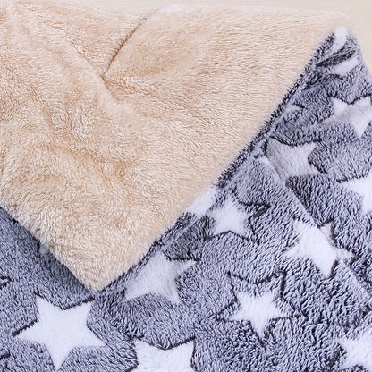 Coussin pour animal de compagnie à motif de pattes de chien au café de dessin animé – Matelas pour chat double couche, confortable et chaud