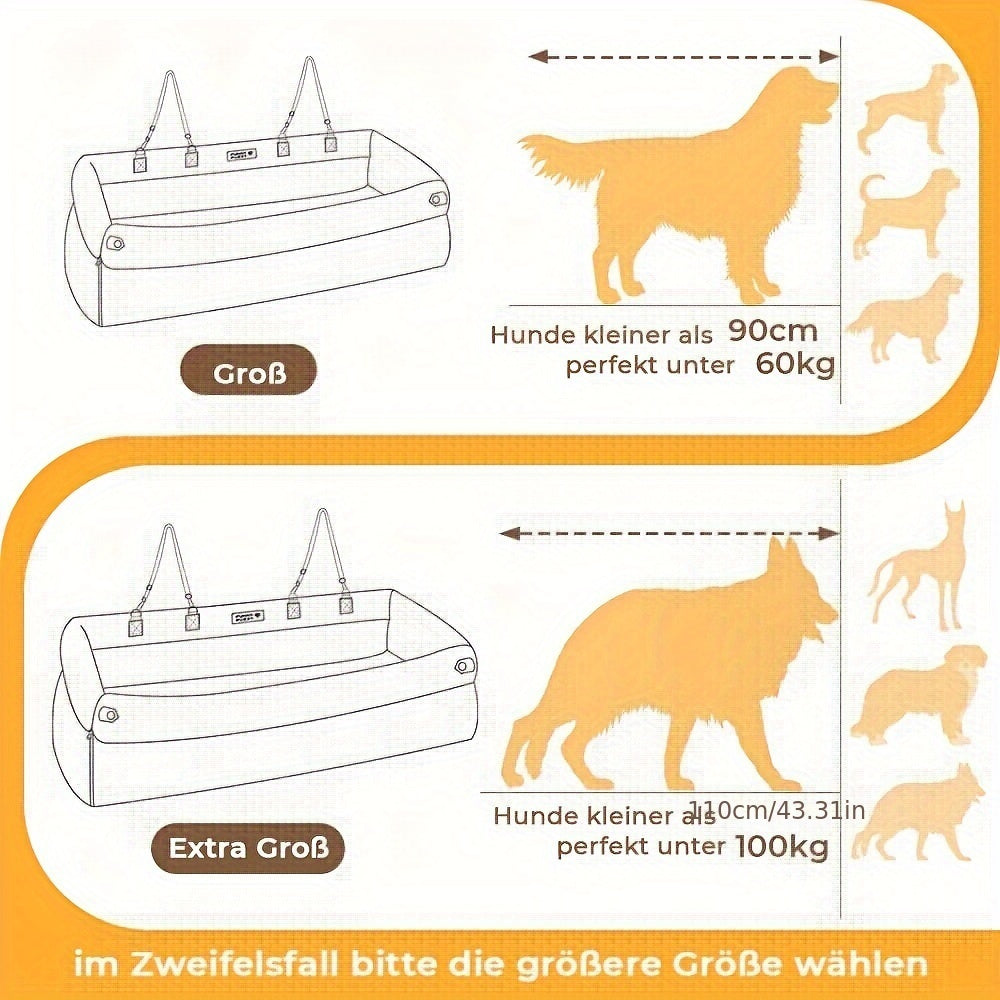 Siège auto pour chien en similicuir de luxe – Imperméable et antidérapant