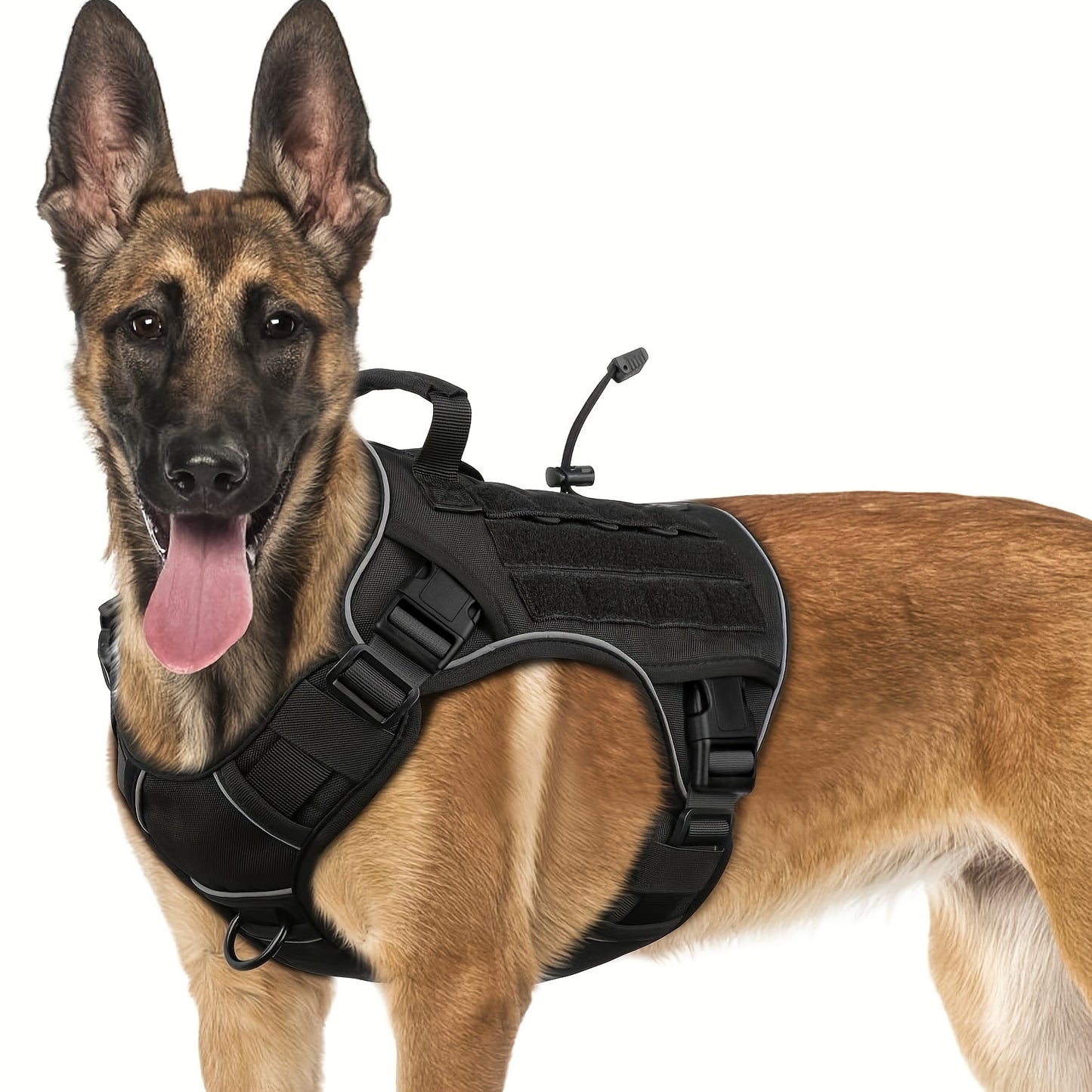 Adjustable No-Pull Tactical Dog Harness – Reflective Military Vest with Handle for Large Dogs