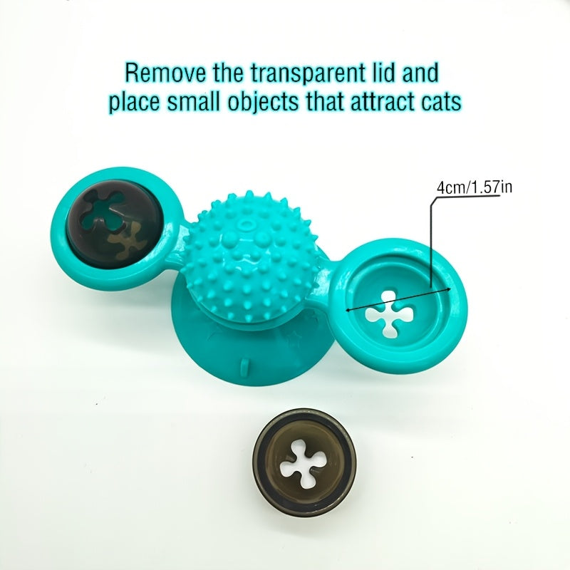 Moulin à vent rotatif pour chat – Jouet interactif et amusant
