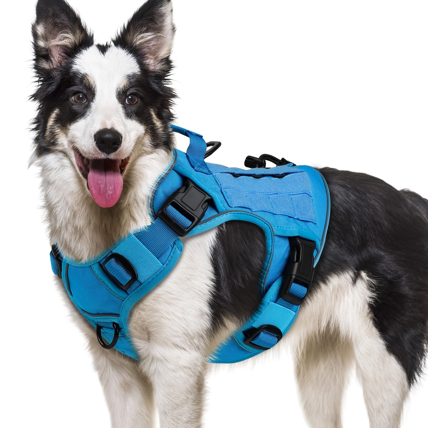 Adjustable No-Pull Tactical Dog Harness – Reflective Military Vest with Handle for Large Dogs