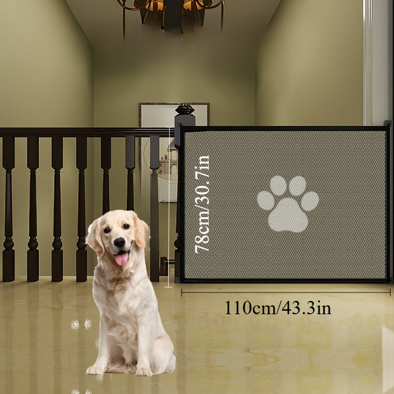 1 barrière de sécurité réglable PetSafe pour portes - Clôture de barrière en maille facile à installer pour chiens et chats, matériau durable
