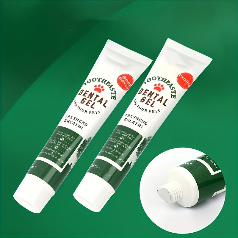 [Choix populaire] Lot de 2 brosses à dents et dentifrice en silicone pour chiens et chats - Soins bucco-dentaires doux, matériau durable