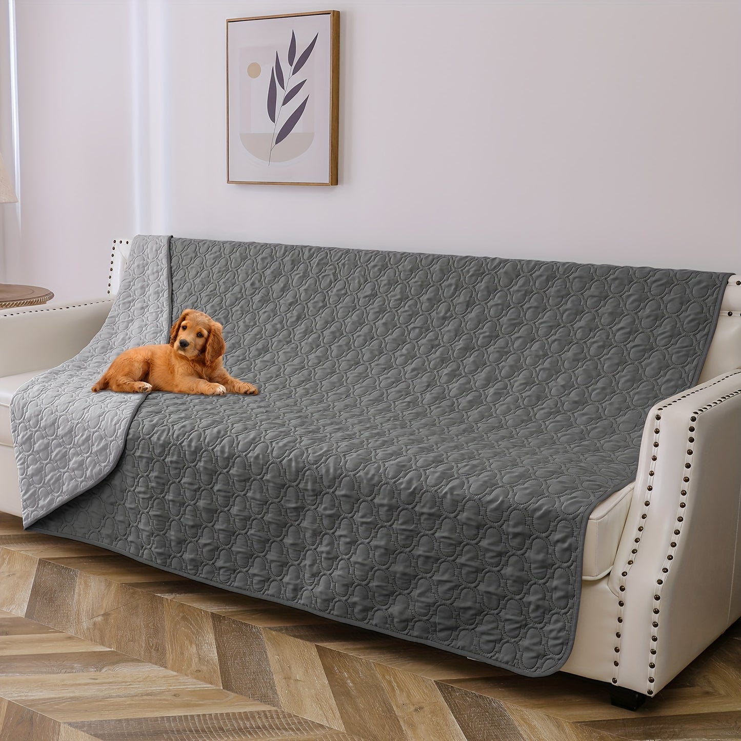 Housse de lit imperméable pour chien, couverture pour animaux de compagnie avec support antidérapant pour meubles, lit, canapé, cadeau de Noël lavable en machine 