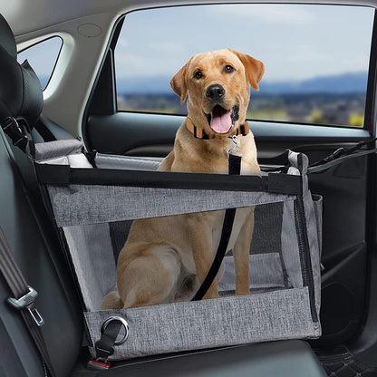 Siège auto pour chien Siège auto confortable et imperméable Niche pour chien Cage pour animal de compagnie Panier pour chien pliable et respirant 