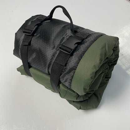 Portable Waterproof Pet Cushion for Dogs, Foldable & Rollable Design, Non-Skid Bottom, Polyester Fiber Filling, Rectangle Shape, Ideal for Outdoor Camping, Car & Home Use, Suitable for Small to Medium Breeds