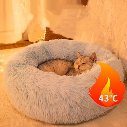 Lit pour chat confortable – Polyester moelleux, design antidérapant pour une utilisation en intérieur et en extérieur 