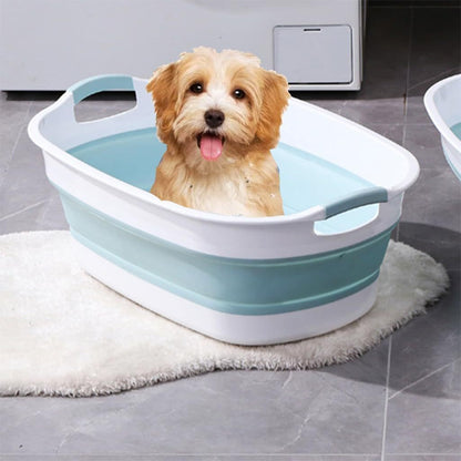 Baignoire pliable pour chien – Baignoire portable et robuste pour animaux de compagnie pour une utilisation en intérieur et en extérieur