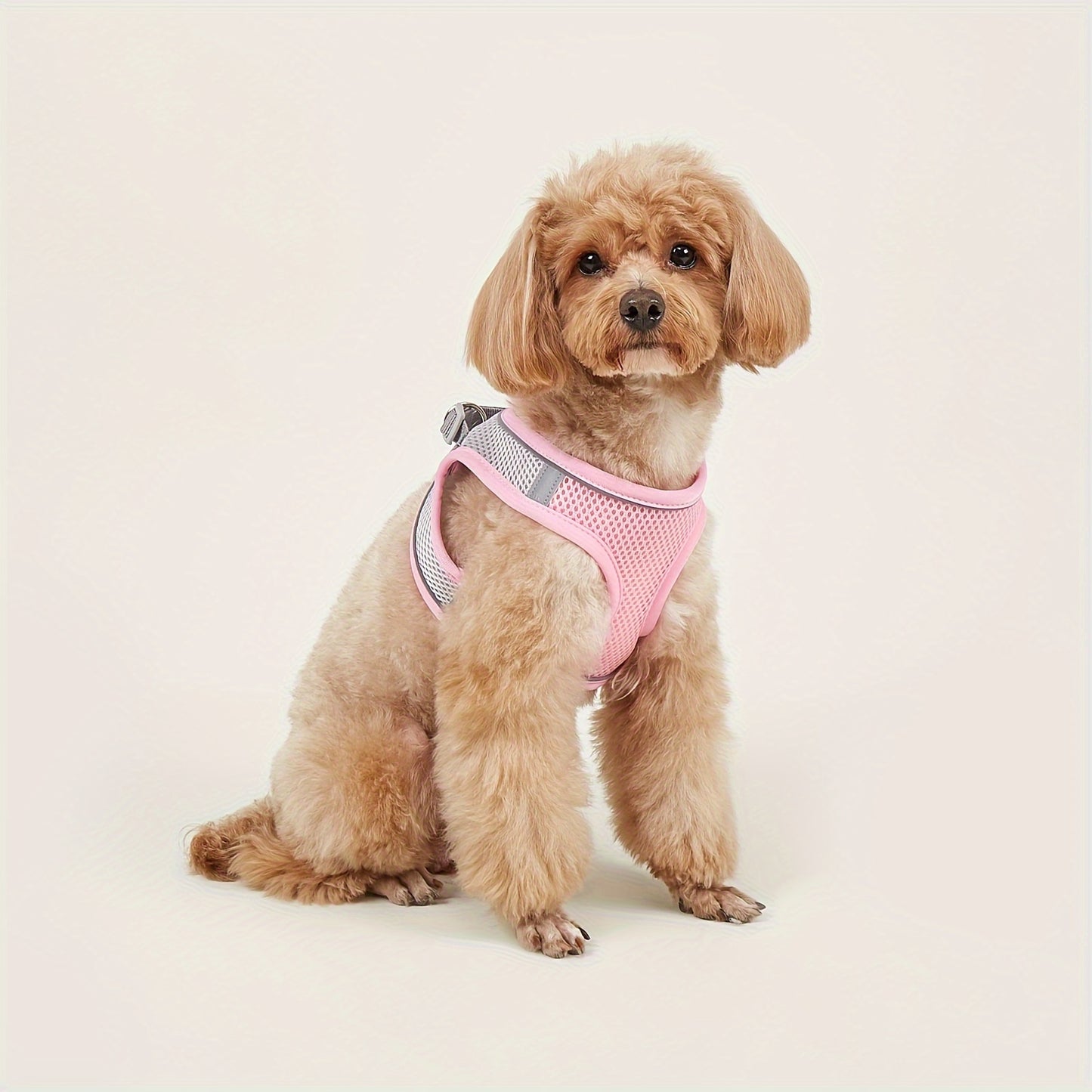 Harnais confortable et sûr pour animaux de compagnie – Gilet en maille souple avec bande réfléchissante pour petits chiens et chats