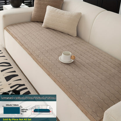 Bohemian Chic Plush Sofa Cover – Pet-Friendly, Non-Slip, Machine Washable Couch Protector