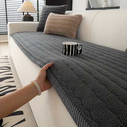 Bohemian Chic Plush Sofa Cover – Pet-Friendly, Non-Slip, Machine Washable Couch Protector