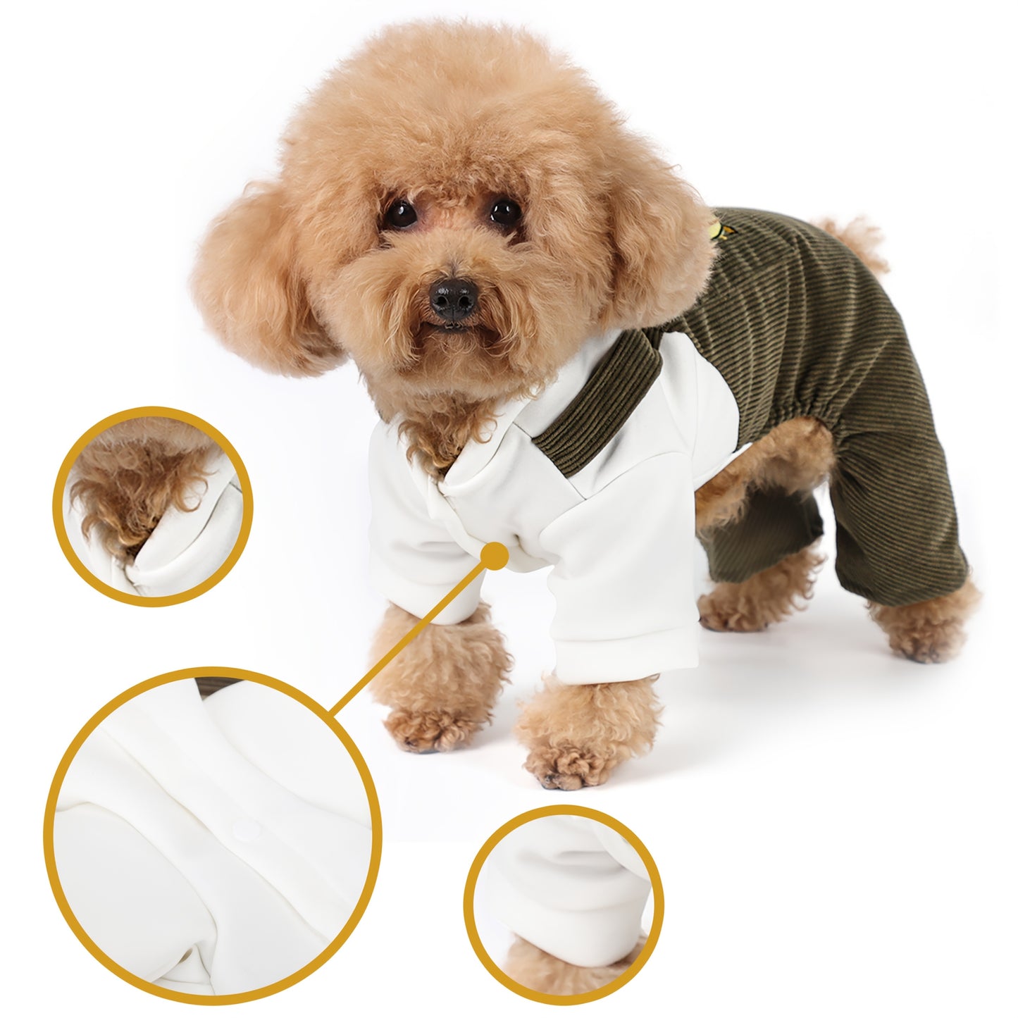 Combinaison pour chien à imprimé canard chic – Tenue de créateur élégante et confortable pour les petites et grandes races
