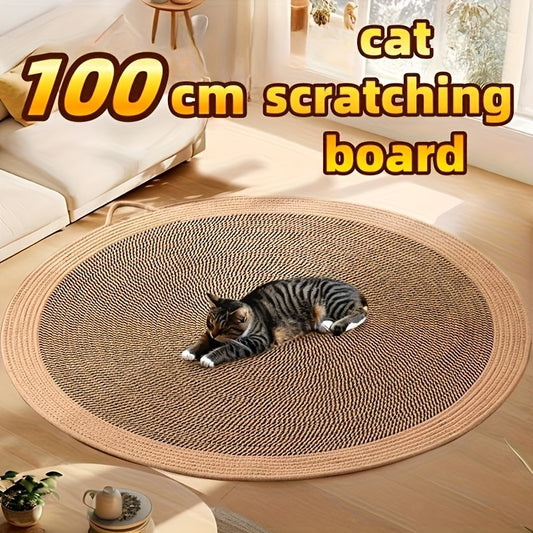 Lit pour chat et griffoir 2 en 1 en corde de jute Whisker Wonders – Tapis pour animaux de compagnie durable, lavable et tissé à la main
