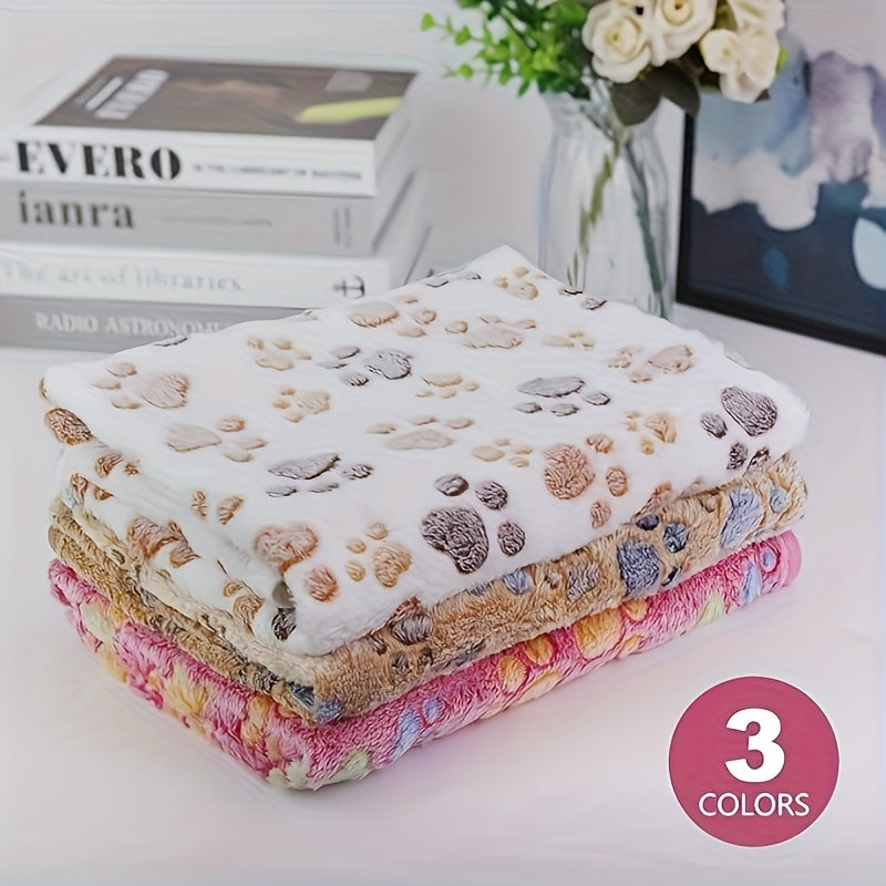 Lot de 3 couvertures pour animaux de compagnie pour chiens et chats – Fibre de polyester douce, lavable en machine, résistante aux taches avec motif chaud et confortable – Convient à toutes les tailles de chiens, du très petit au grand