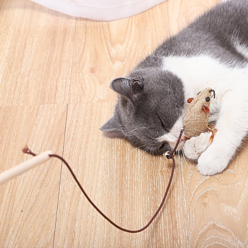 Ensemble de 7 tiges de jeu pour chat : jouets amusants pour chat, pour votre chaton ! 