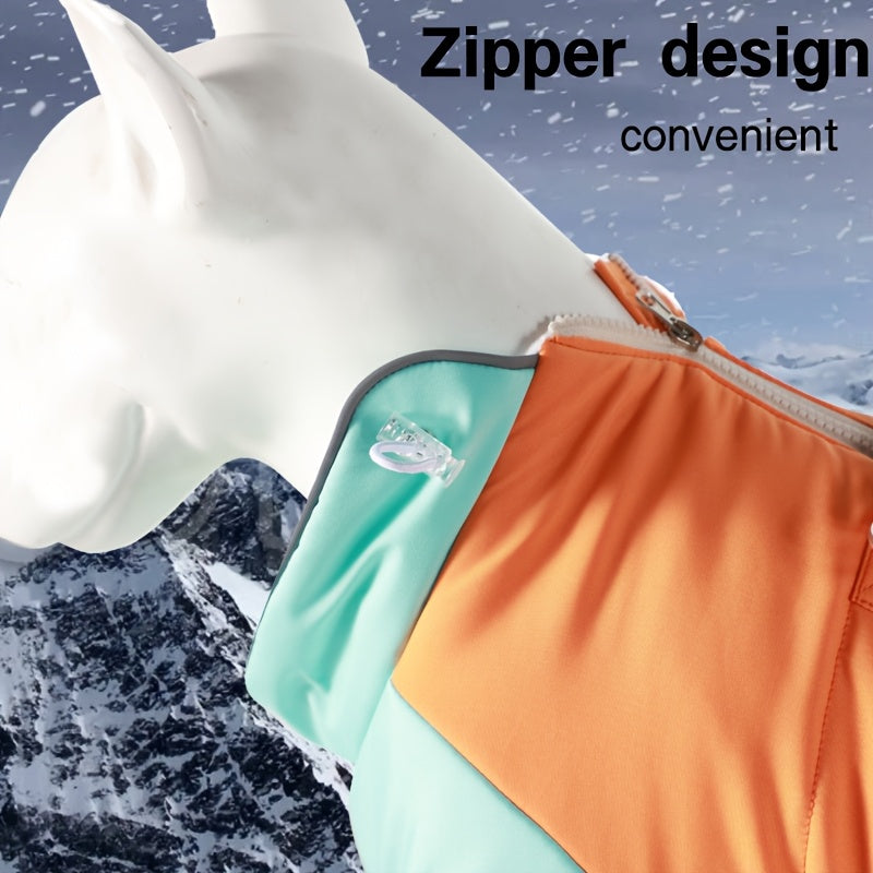 1 veste imperméable pour chien LUKA PET LIFE, doublure en polaire épaisse, vêtements chauds pour animaux de compagnie toutes saisons, fermeture éclair en polyester adaptée aux petites, moyennes et grandes races - Lavable en machine 